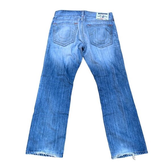 True Religion Jeans Size 34 STRAIGHT Blue - Picture 3 of 7